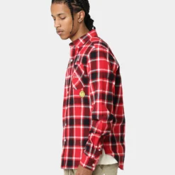 Carré Revolutionnaires Flannel Shirt Red -Nuvora Fit Sales 02037163 YR001 mens 0060
