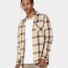 Carré Revolutionnaires Flannel Shirt Stone -Nuvora Fit Sales 02037163 YS400 mens 0010