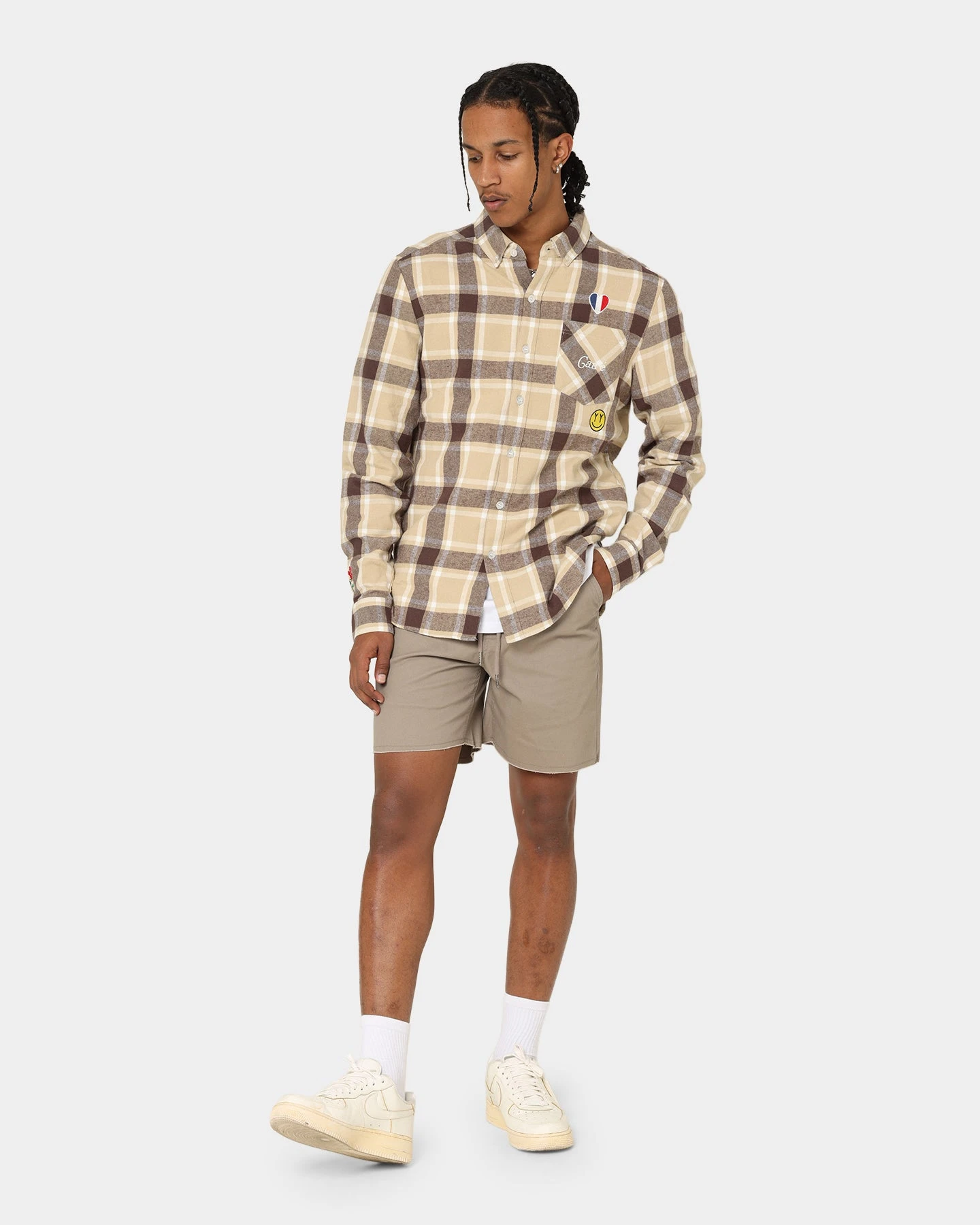 Carré Revolutionnaires Flannel Shirt Stone 5 Carré Revolutionnaires Flannel Shirt Stone - Image 3