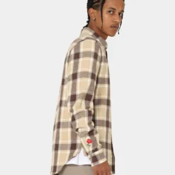 Carré Revolutionnaires Flannel Shirt Stone 16 Carré Revolutionnaires Flannel Shirt Stone -Nuvora Fit Sales 02037163 YS400 mens 0060