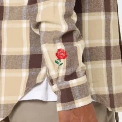 Carré Revolutionnaires Flannel Shirt Stone 18 Carré Revolutionnaires Flannel Shirt Stone -Nuvora Fit Sales 02037163 YS400 mens 0080