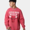 Mitchell & Ness Chicago Bulls Vintage HWC Big LG Crewneck Faded Red