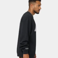 Mitchell & Ness Los Angeles Lakers Vintage HWC Big LG Crewneck Faded Black -Nuvora Fit Sales 02037446 YB554 mens 0050