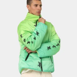 Loiter Eternal Puffer Jacket Neon Green -Nuvora Fit Sales 02037928 YN359 mens 060