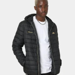 Ellesse Lombardy Padded Puffer Jacket Black/Gold