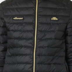 Ellesse Lombardy Padded Puffer Jacket Black/Gold -Nuvora Fit Sales 02037938 YB003 mens 0030