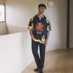 404 Grandeur Button Up Shirt Black