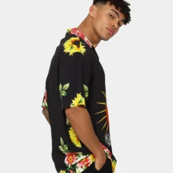 404 Grandeur Button Up Shirt Black -Nuvora Fit Sales 02038128 YB001 mens 070