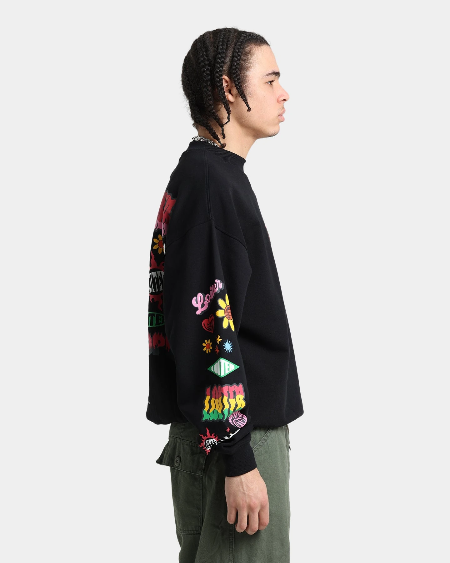 Loiter Day Dream Crewneck Black 8 Loiter Day Dream Crewneck Black - Image 6