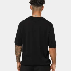 404 Cable Knit Button Up Black 16 404 Cable Knit Button Up Black -Nuvora Fit Sales 02038549 YB001 mens 060