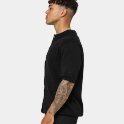 404 Cable Knit Button Up Black 18 404 Cable Knit Button Up Black -Nuvora Fit Sales 02038549 YB001 mens 080