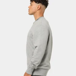 Fred Perry Block Print Crewneck Steel Marle -Nuvora Fit Sales 02038745 YS4171 mens 0060