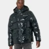 Champion High Shine Puffer Jacket Black -Nuvora Fit Sales 02038836 YB001 mens 0010