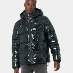 Champion High Shine Puffer Jacket Black