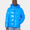 Champion High Shine Puffer Jacket Royal Blue -Nuvora Fit Sales 02038837 YR189 mens 0010