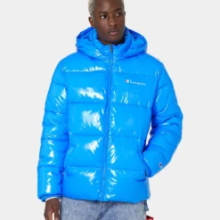 Champion High Shine Puffer Jacket Royal Blue