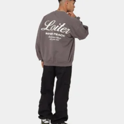 Loiter Aura Premium Crewneck Charcoal -Nuvora Fit Sales 02039139 YC300 mens 030