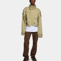 MNML Cropped M65 Jacket Khaki -Nuvora Fit Sales 02039180 YK001 mens 00020