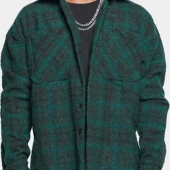 MNML Loose Woven Flannel Shirt Navy/Green -Nuvora Fit Sales 02039182 YN240 mens 0030 e7245eeb 0e2b 4b1e 823d 8c0a478b8c61