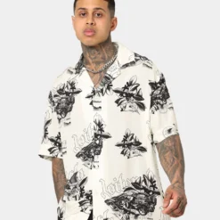 Nuvora Fit Sales 42 Loiter Motorsport Ultra Button Up Shirt Off White