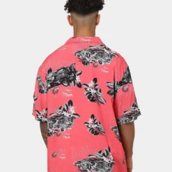 Loiter Motorsport Ultra Button Up Shirt Pink -Nuvora Fit Sales 02039360 YP001 mens 0040