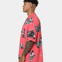 Loiter Motorsport Ultra Button Up Shirt Pink -Nuvora Fit Sales 02039360 YP001 mens 0060
