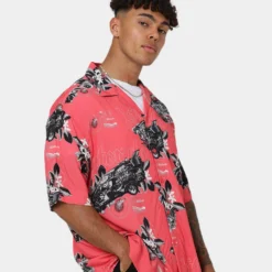 Loiter Motorsport Ultra Button Up Shirt Pink -Nuvora Fit Sales 02039360 YP001 mens 0070