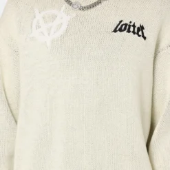 Loiter Void Knit Sweater Off White -Nuvora Fit Sales 02039718 YO007 mens 0040