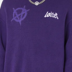 Loiter Void Knit Sweater Purple -Nuvora Fit Sales 02039718 YP200 mens 0040 5e43b77e 82ca 487e 8279 e43ef4133835
