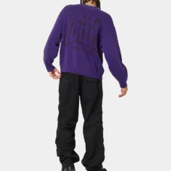 Loiter Void Knit Sweater Purple -Nuvora Fit Sales 02039718 YP200 mens 0080