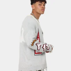 Lifted Anchors "Honors" Cardigan Light Grey -Nuvora Fit Sales 02039779 YL210 mens 0060