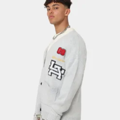 Lifted Anchors "Honors" Cardigan Light Grey -Nuvora Fit Sales 02039779 YL210 mens 0070