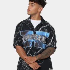 Loiter Frontline Button Up Shirt Black