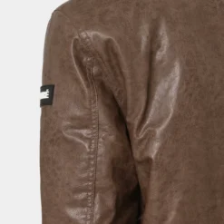 Carré Aviateur Leather Bomber Jacket Stone/Black -Nuvora Fit Sales 02039903 YS587 mens 0080