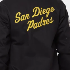 New Era San Diego Padres Heritage Coach Jacket Black -Nuvora Fit Sales 02039930 YB001 mens 050