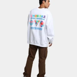 Guess Originals GUESS Originals X J Balvin Amor Sweat Shirt Pure White -Nuvora Fit Sales 02039936 YW268 mens 020