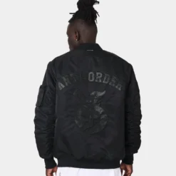 The Anti Order Antidote Oversized Bomber Jacket Black/Black