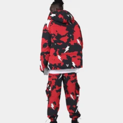 The Anti Order Storm Camo Puffer Jacket Black/Red/White -Nuvora Fit Sales 02040074 YB057 mens 0120