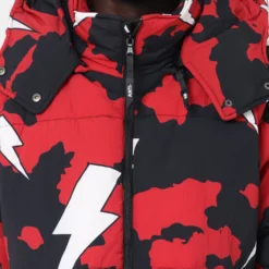 The Anti Order Storm Camo Puffer Jacket Black/Red/White -Nuvora Fit Sales 02040074 YB057 mens 030