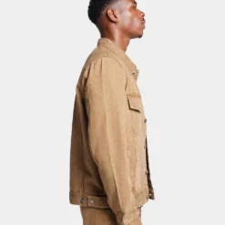 XXIII Gabriel Washed Denim Jacket Washed Brown -Nuvora Fit Sales 02040144 YW077 mens 0050