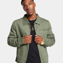 XXIII Oliver Washed Denim Jacket Olive -Nuvora Fit Sales 02040148 YO100 mens 0030