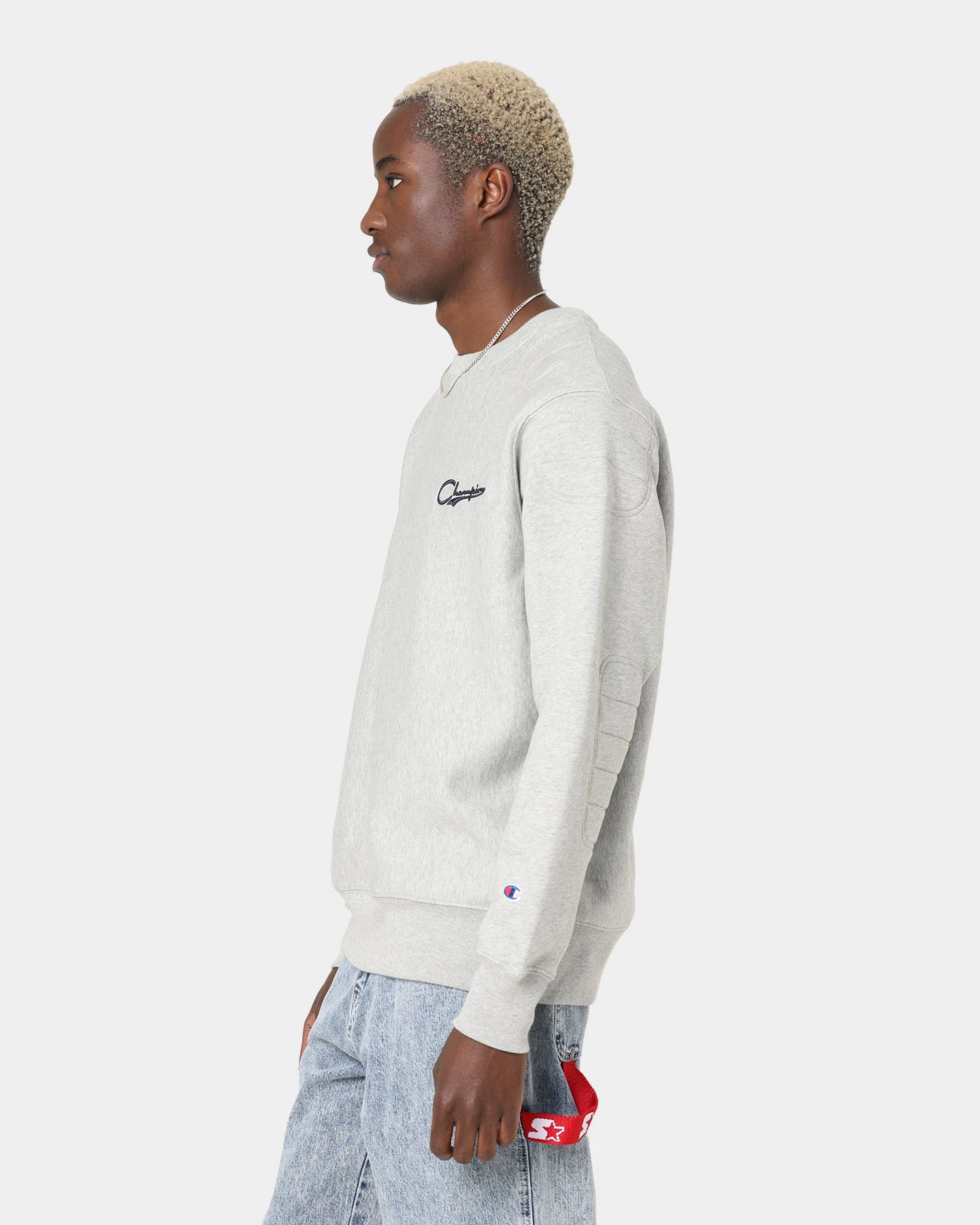 Champion Reverse Weave Collegiate Heritage Padded Crewneck Oxford Heather 8 Champion Reverse Weave Collegiate Heritage Padded Crewneck Oxford Heather - Image 6