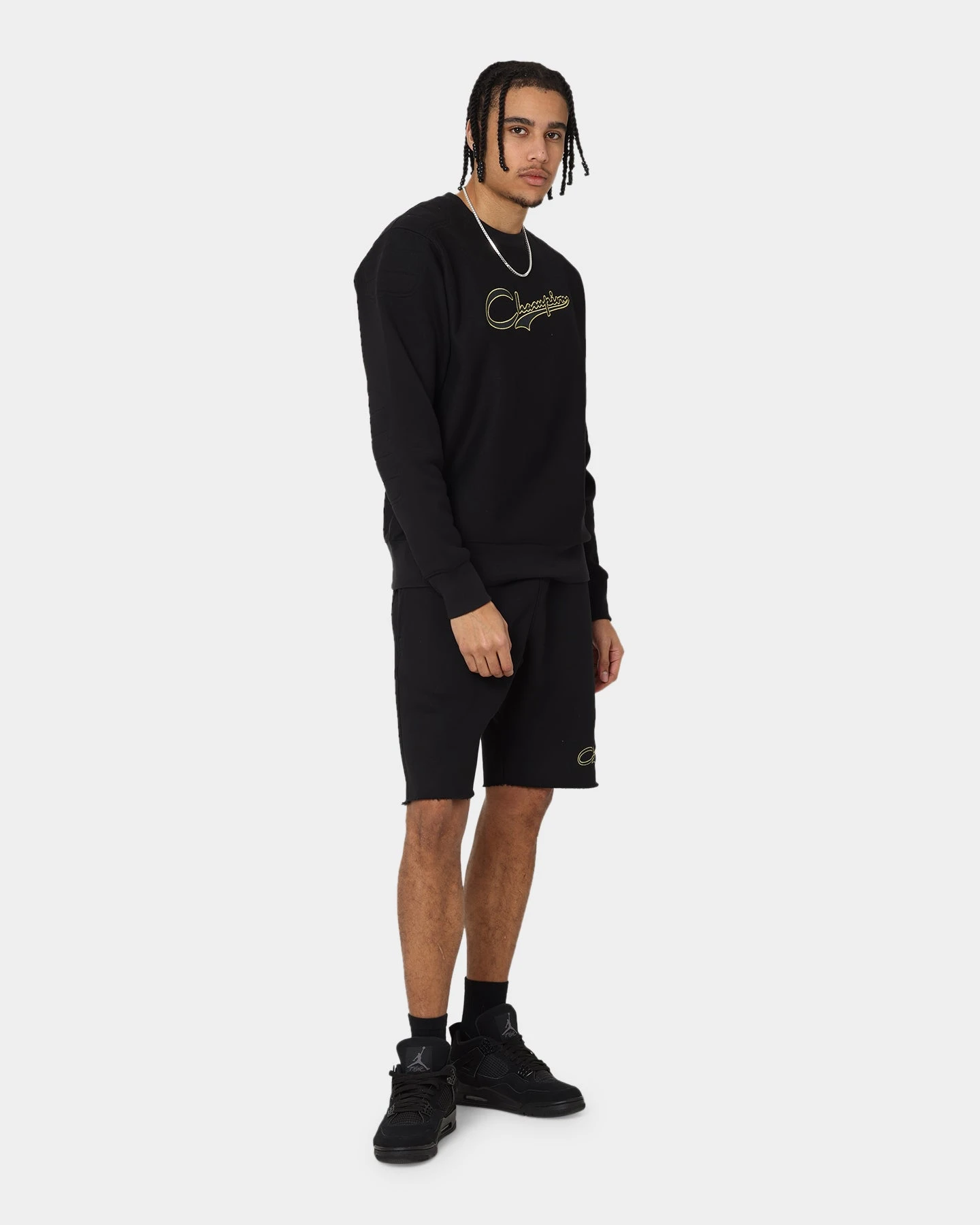 Champion Reverse Weave Collegiate Padded Crewneck Black/Gold 4 Champion Reverse Weave Collegiate Padded Crewneck Black/Gold - Image 2