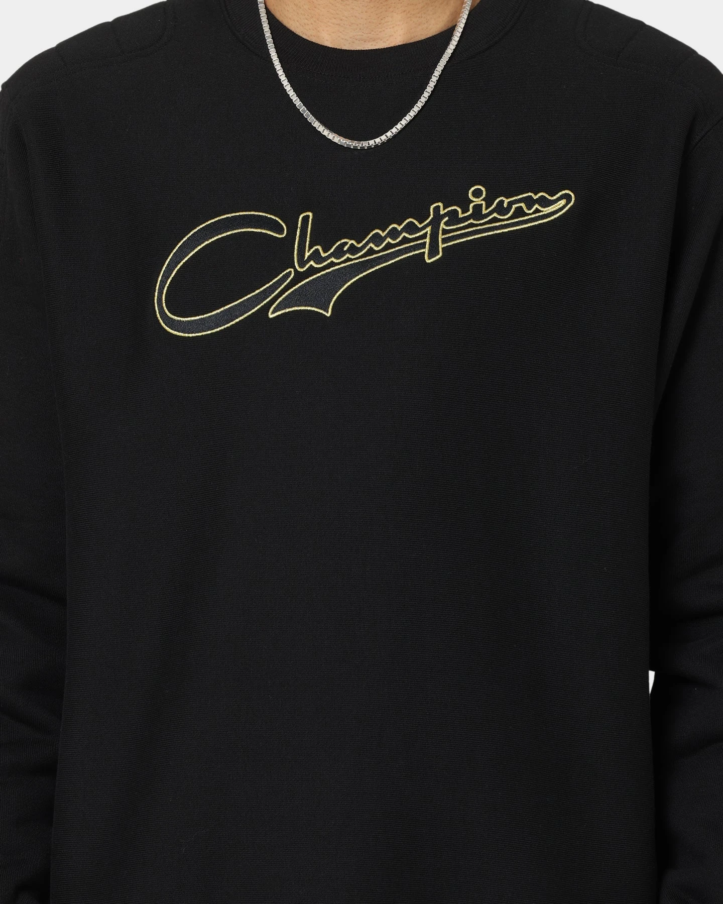 Champion Reverse Weave Collegiate Padded Crewneck Black/Gold 5 Champion Reverse Weave Collegiate Padded Crewneck Black/Gold - Image 3