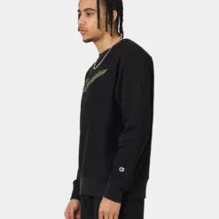 Champion Reverse Weave Collegiate Padded Crewneck Black/Gold 16 Champion Reverse Weave Collegiate Padded Crewneck Black/Gold -Nuvora Fit Sales 02040278 YB003 mens 0060