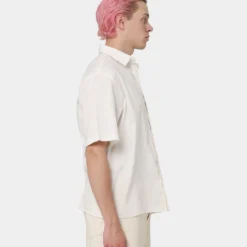 Loiter Utopia Lined Blend Button Up Ecru -Nuvora Fit Sales 02040494 YE017 mens 5