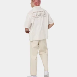 Loiter Utopia Lined Blend Button Up Ecru -Nuvora Fit Sales 02040494 YE017 mens 6