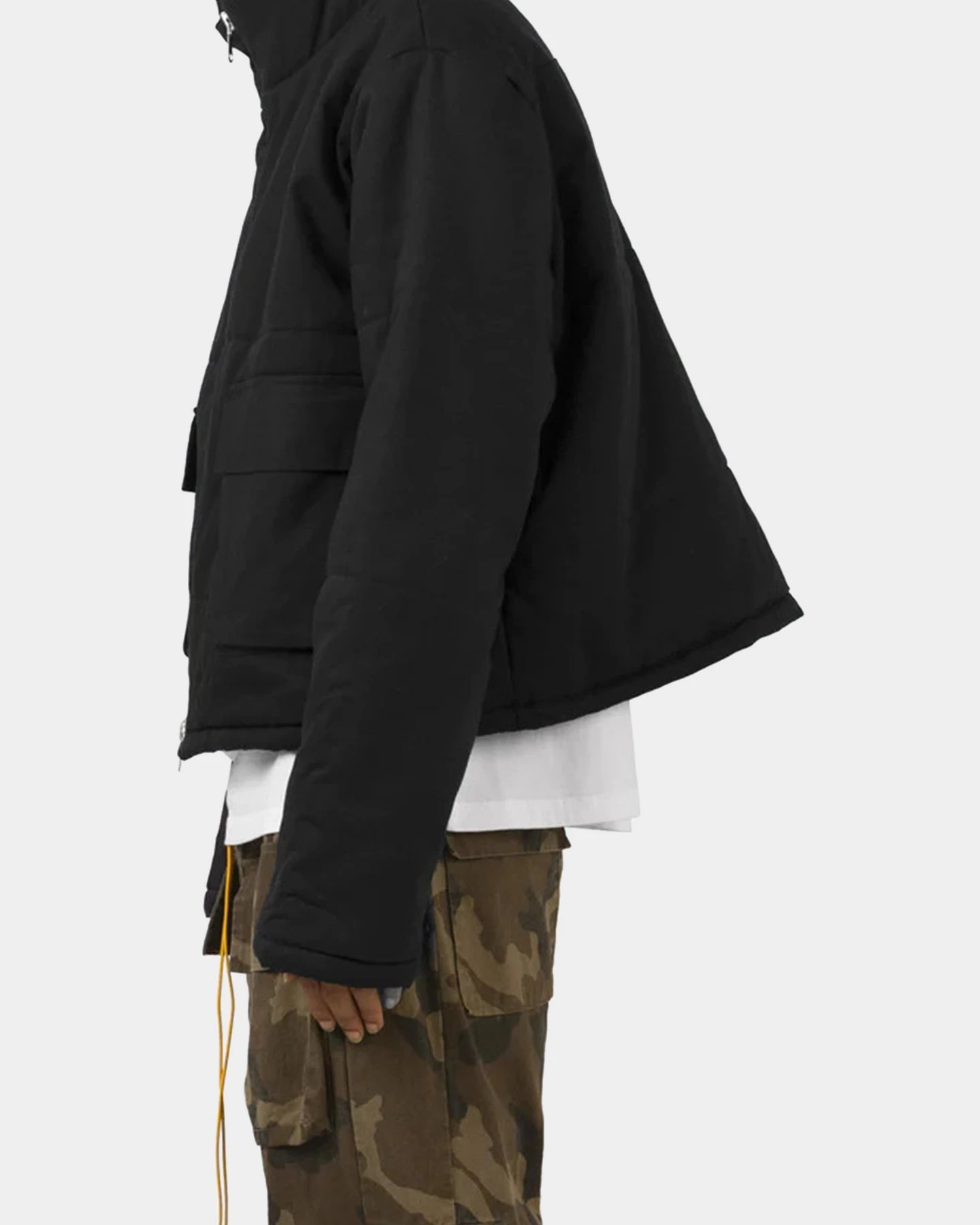 MNML Cropped Puffer Jacket Vintage Black 6 MNML Cropped Puffer Jacket Vintage Black - Image 5