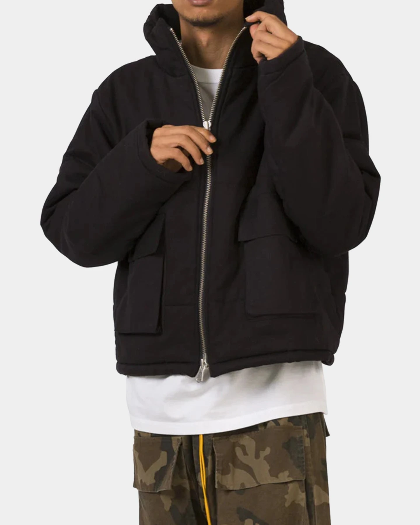 MNML Cropped Puffer Jacket Vintage Black 7 MNML Cropped Puffer Jacket Vintage Black - Image 6