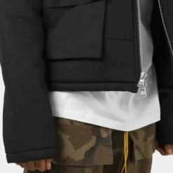 MNML Cropped Puffer Jacket Vintage Black 16 MNML Cropped Puffer Jacket Vintage Black -Nuvora Fit Sales 02040845 YV009 mens 0080